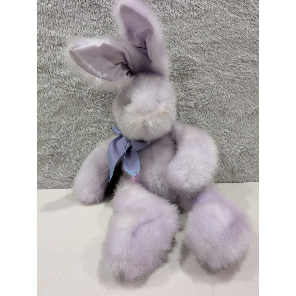 Russ Purple Lavender Bunny Rabbit Plush Stuffed Animal MENNINGTON 17" VTG